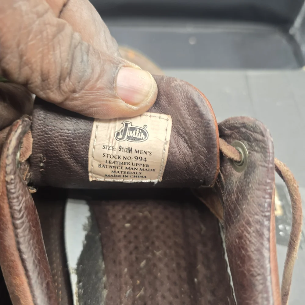 Justin Boots Rustic‎ Brown Leather Boat Shoes